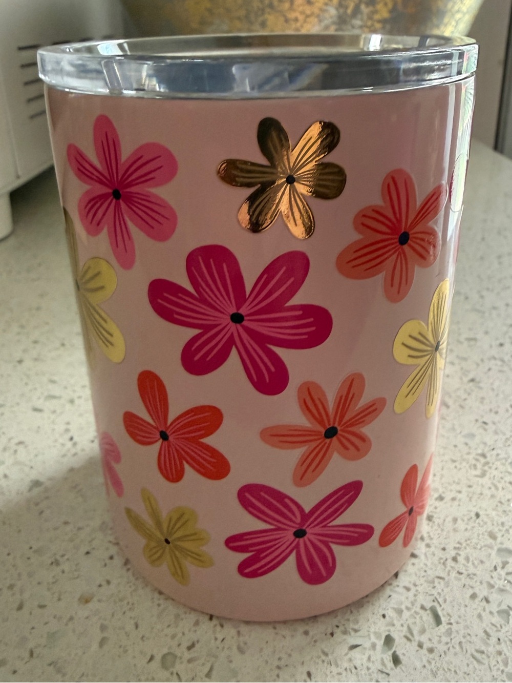 NWOT floral tumbler